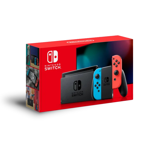 Nintendo Switch with Neon Blue and Neon Red Joy‑Con™